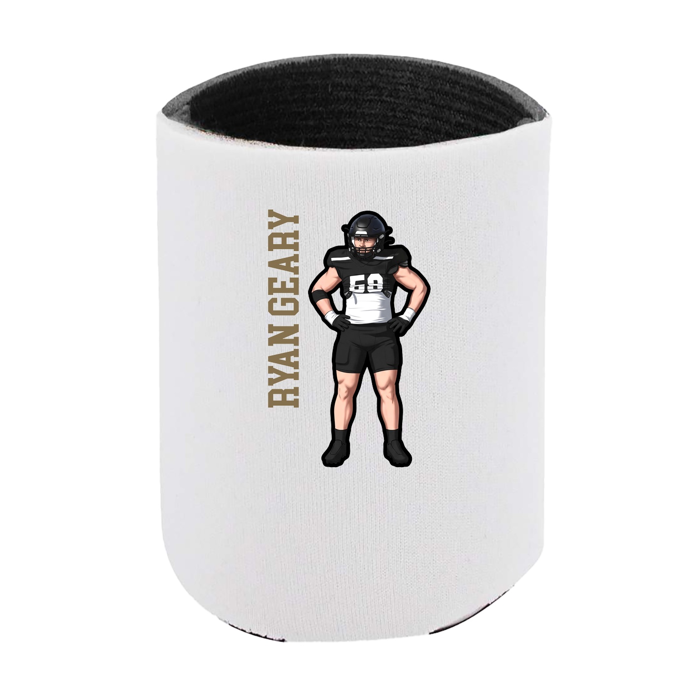 Can Holder — Name Vertical in White