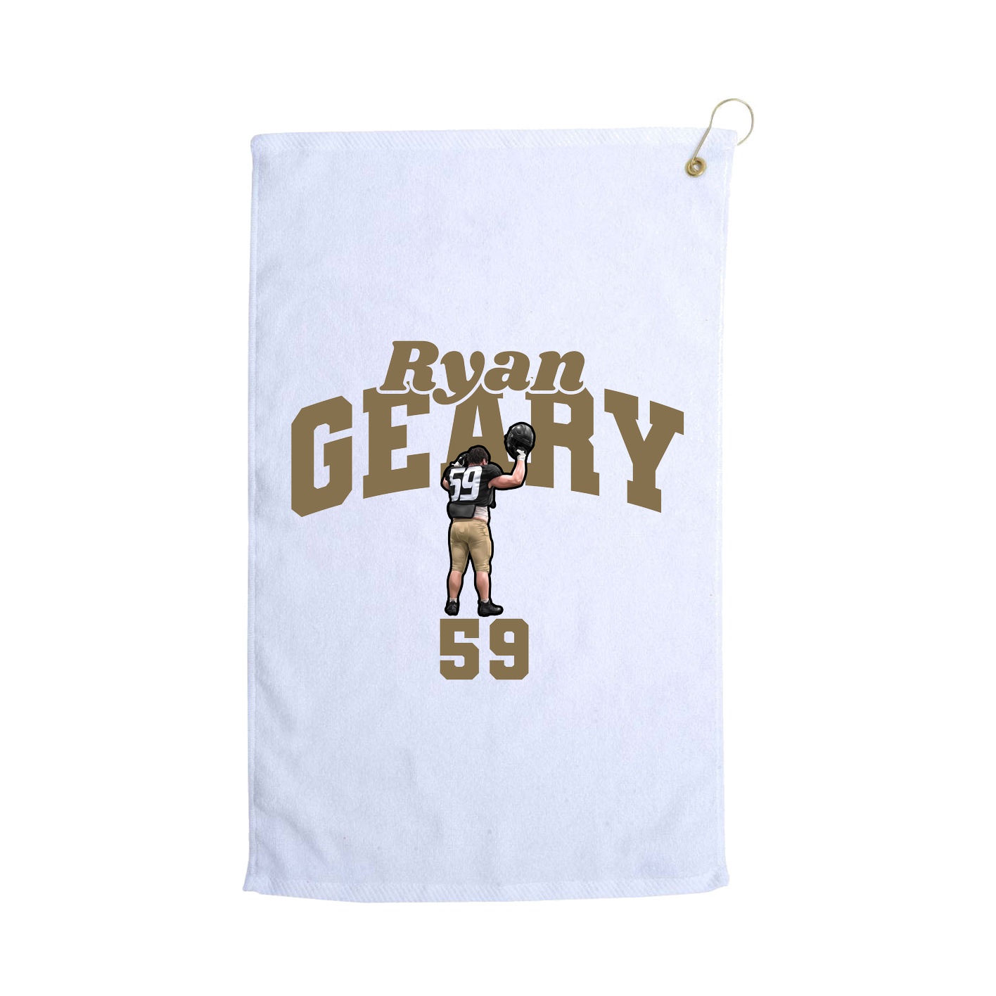 Golf Towel — Signature Arch in White