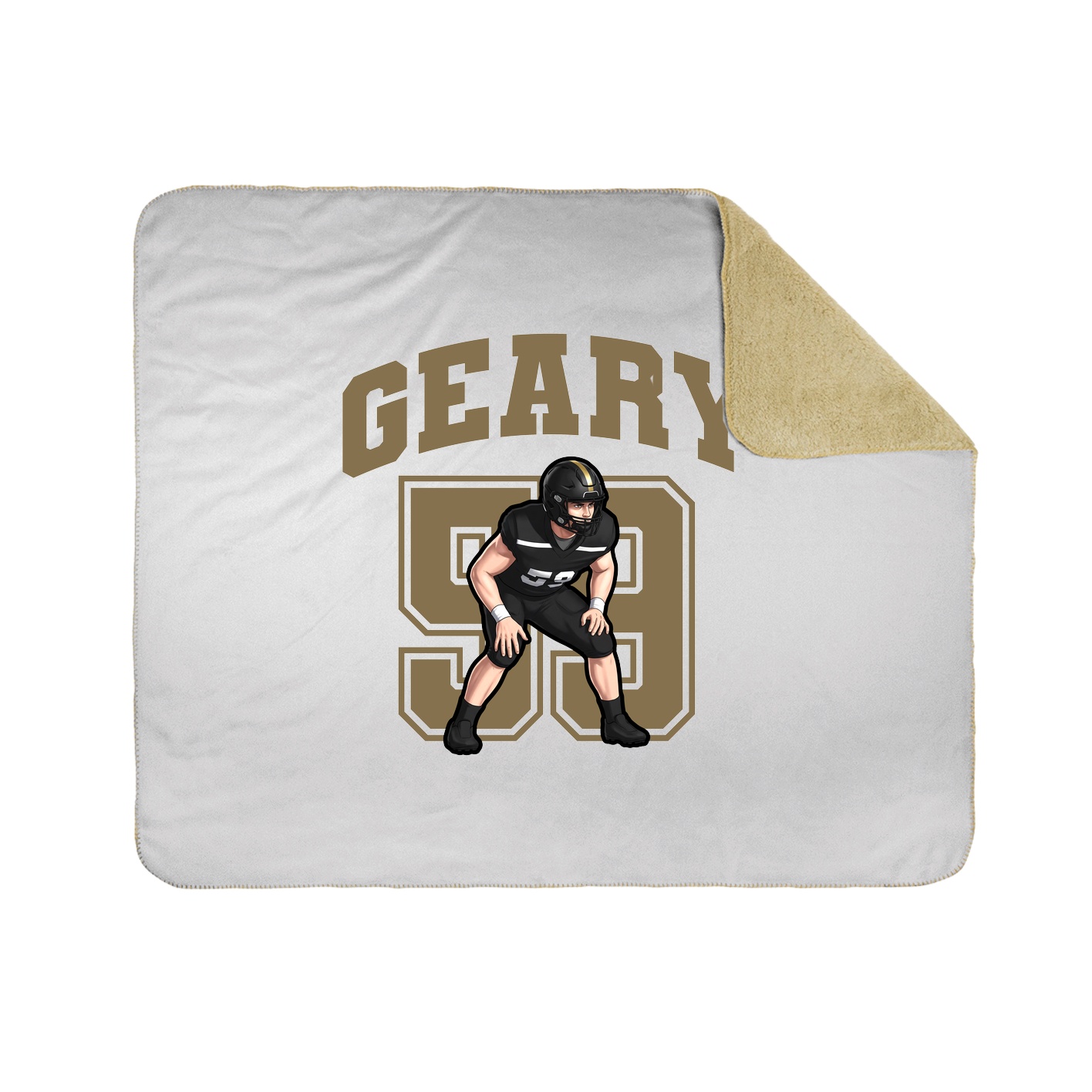 Throw Blanket — Number in White