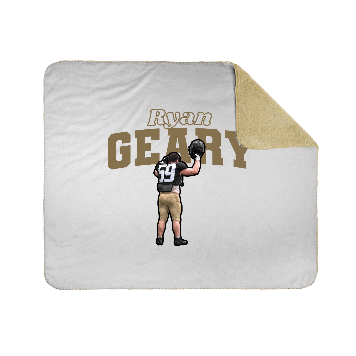 Throw Blanket — Name Arch in White