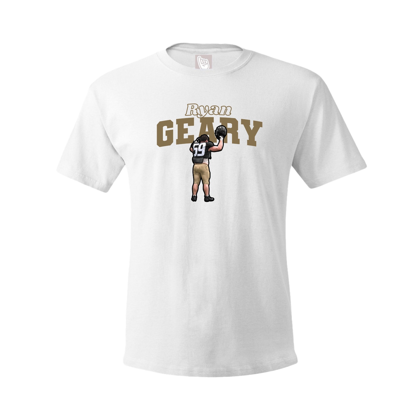 Youth Tee — Name Arch in White