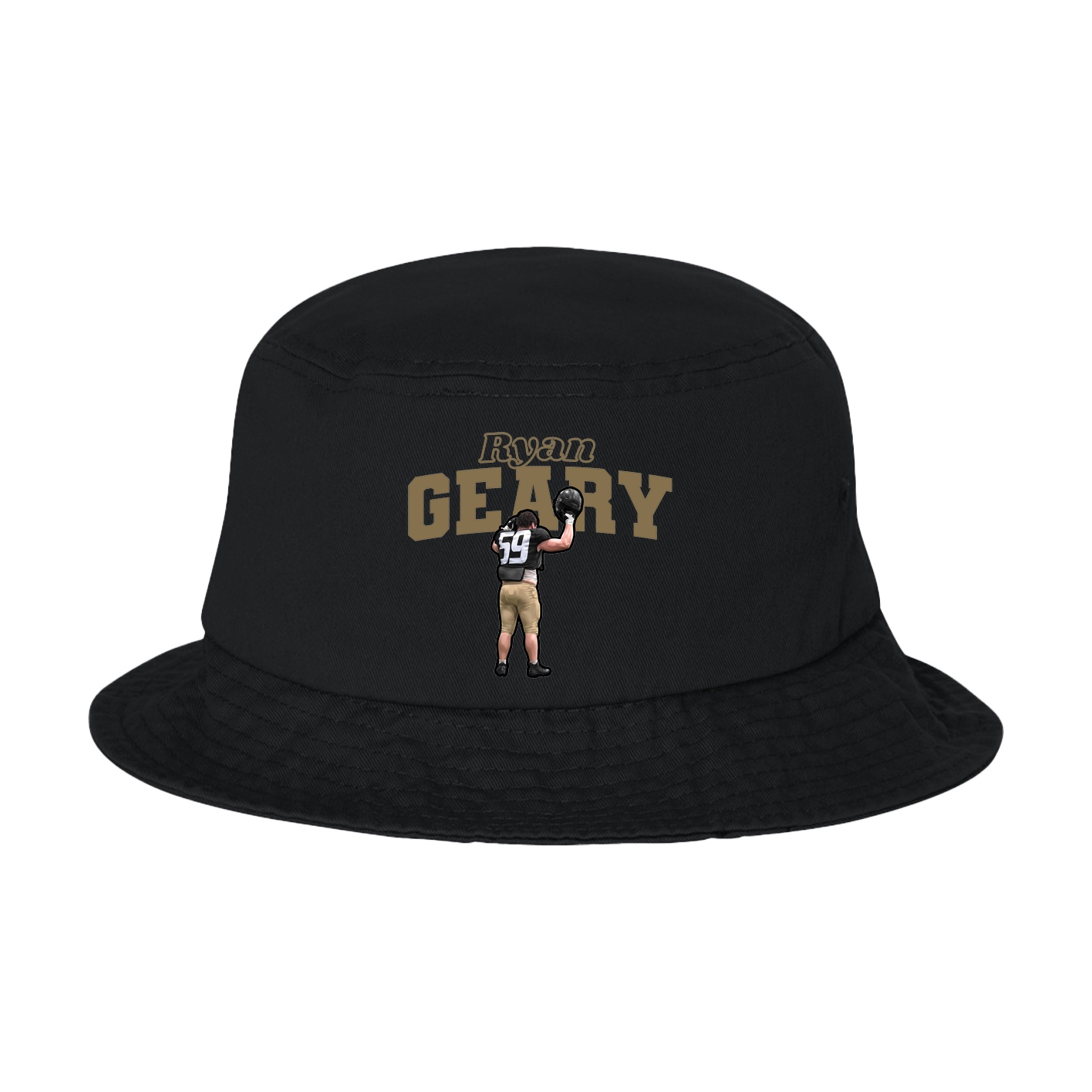 Bucket Cap — Name Arch in Black