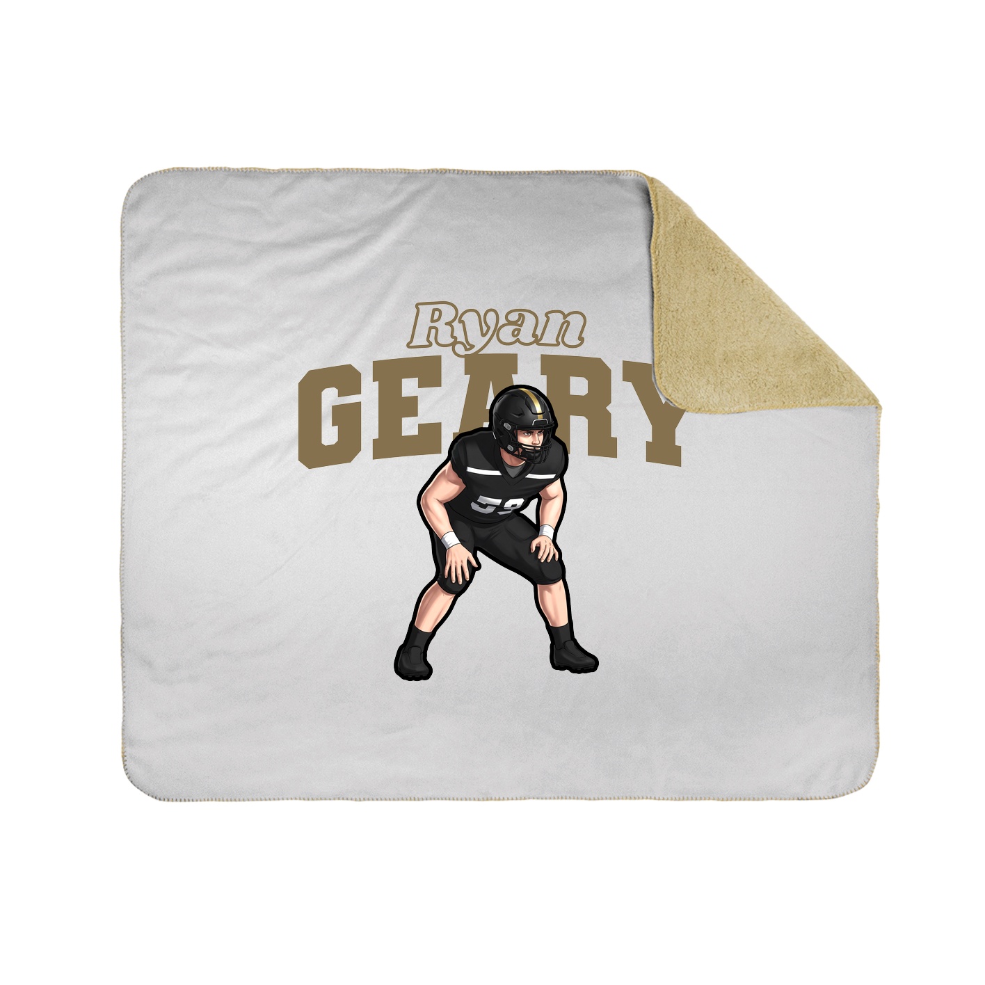 Throw Blanket — Name Arch in White