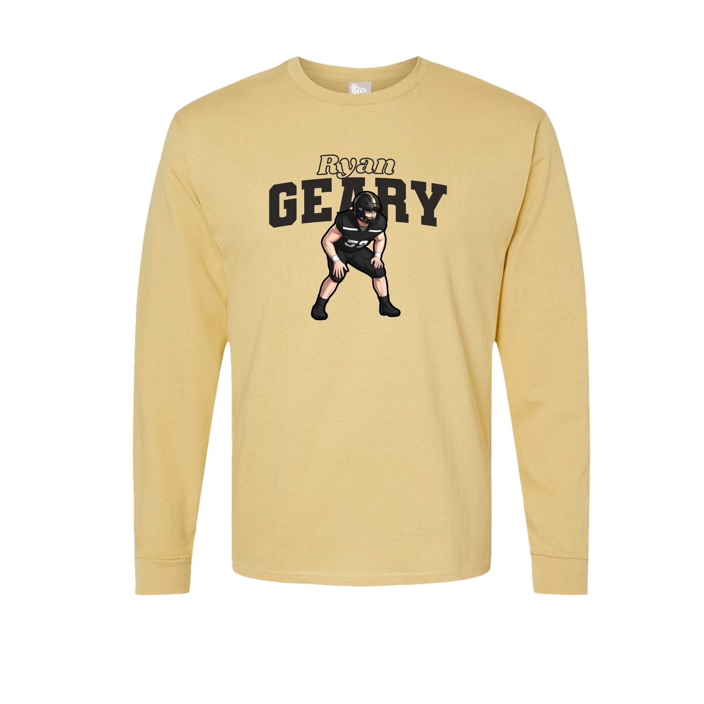 Long Sleeve Tee — Name Arch in Vegas Gold