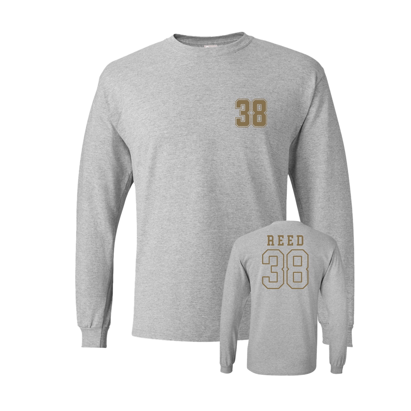 Long Sleeve Tee — Chest Back in Grey
