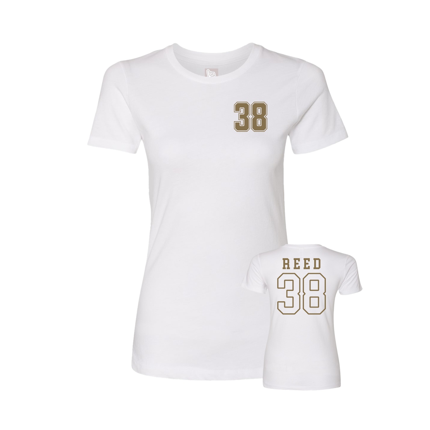Womens Tee — Chest Back in White