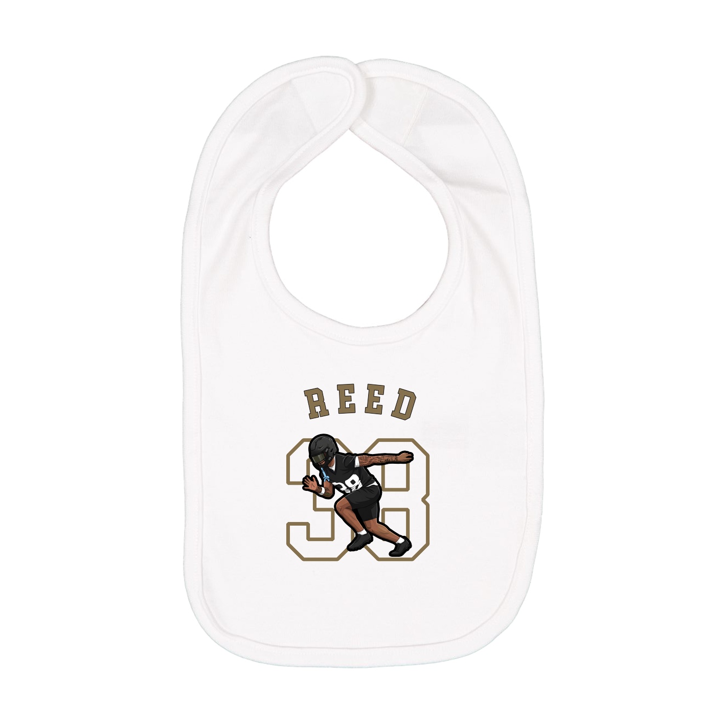 Infant Bib — Shirsey Arch in White
