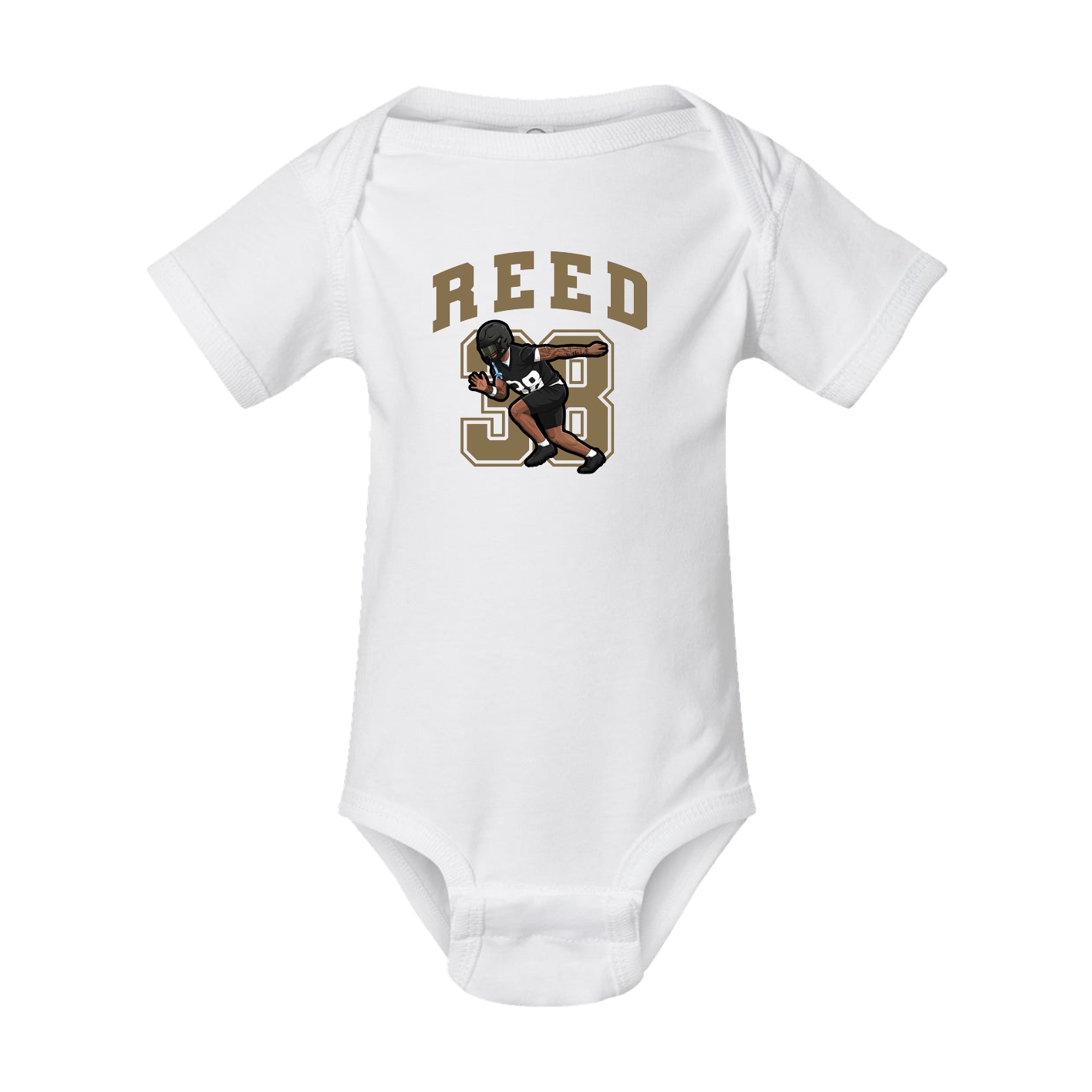 Baby Onesie — Number in White