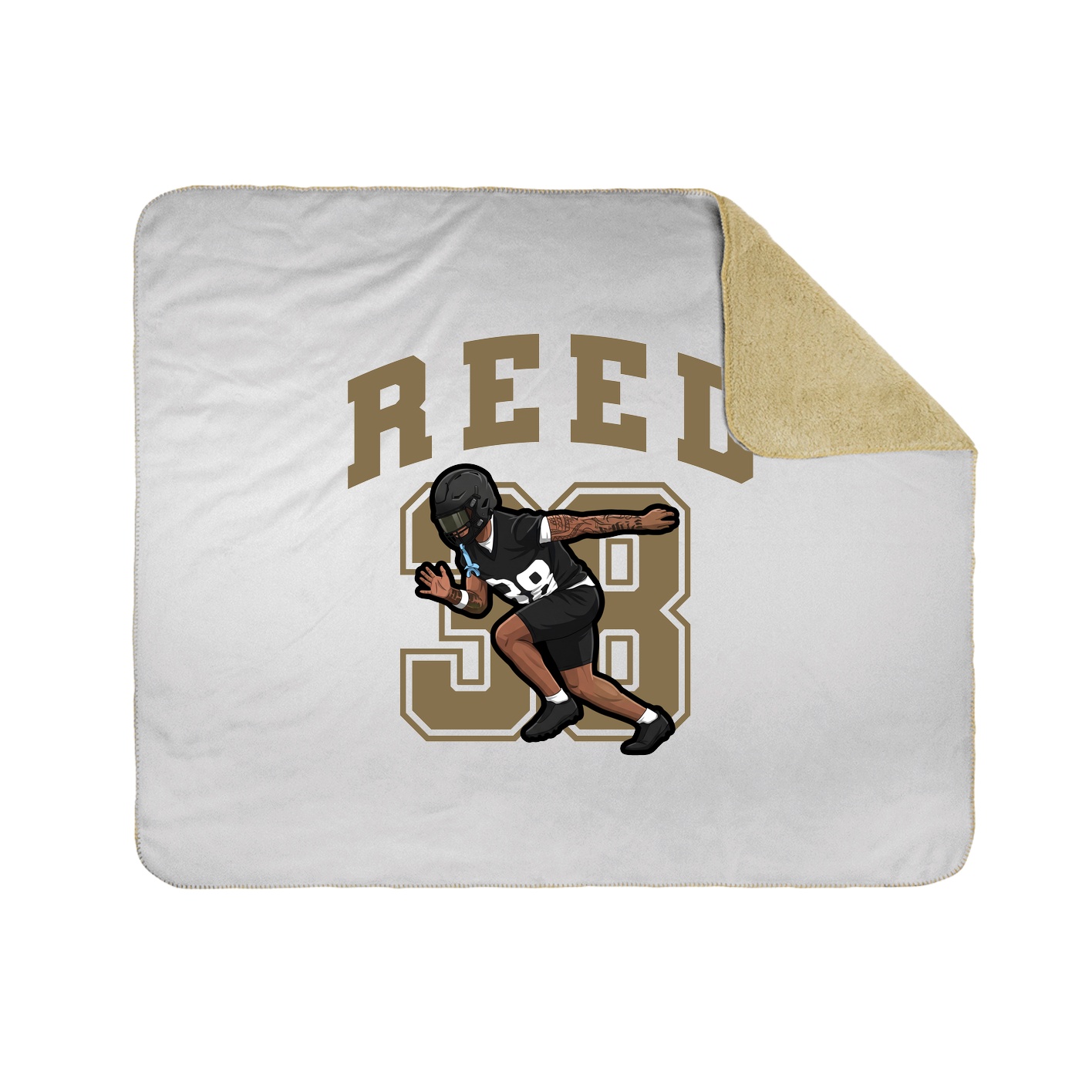 Throw Blanket — Number in White