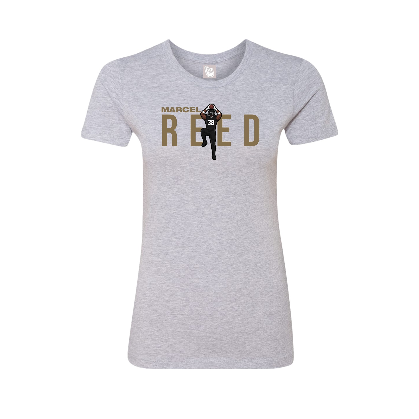 Fitted Women's Tee — Player Name in Grey