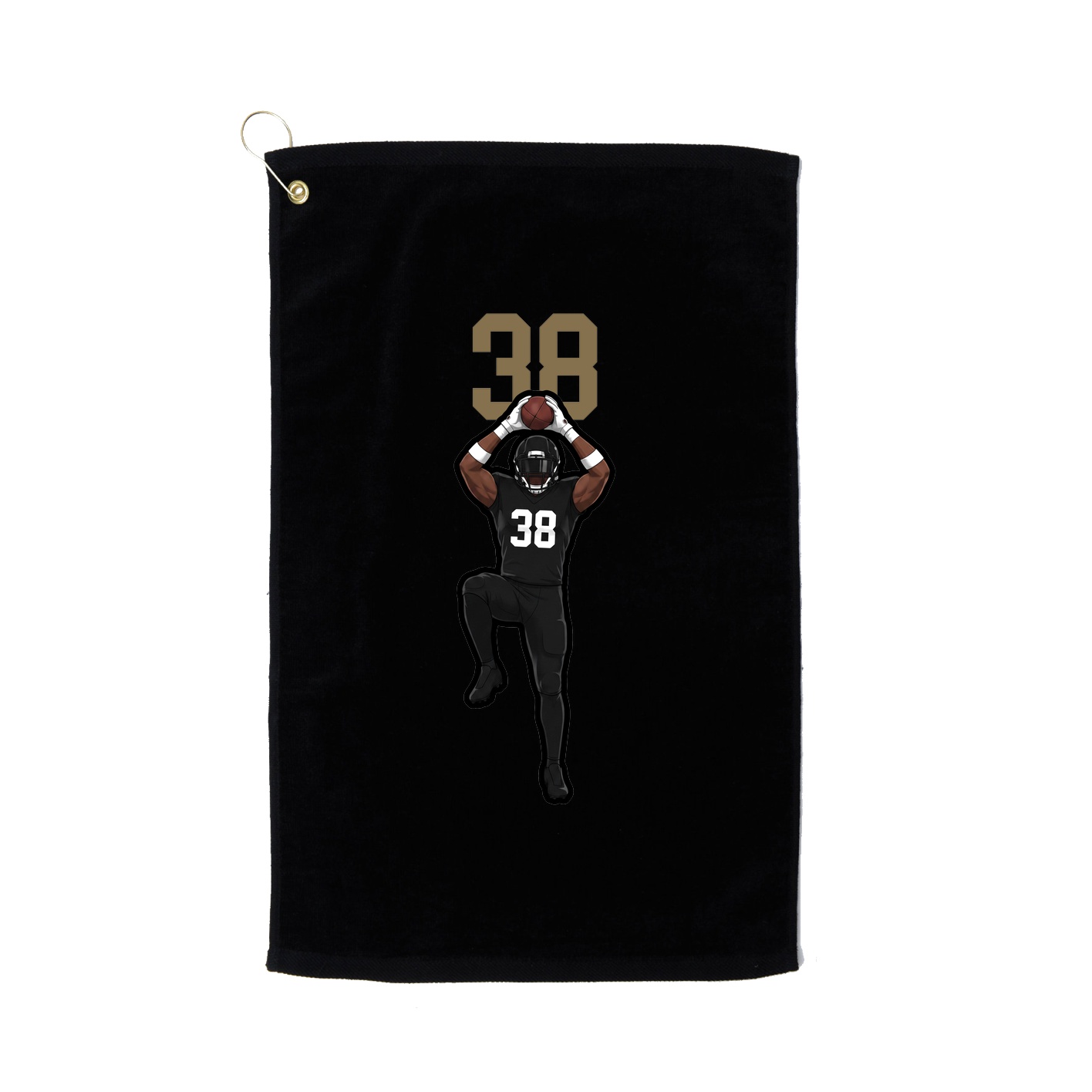 Golf Towel — Number Top in Black