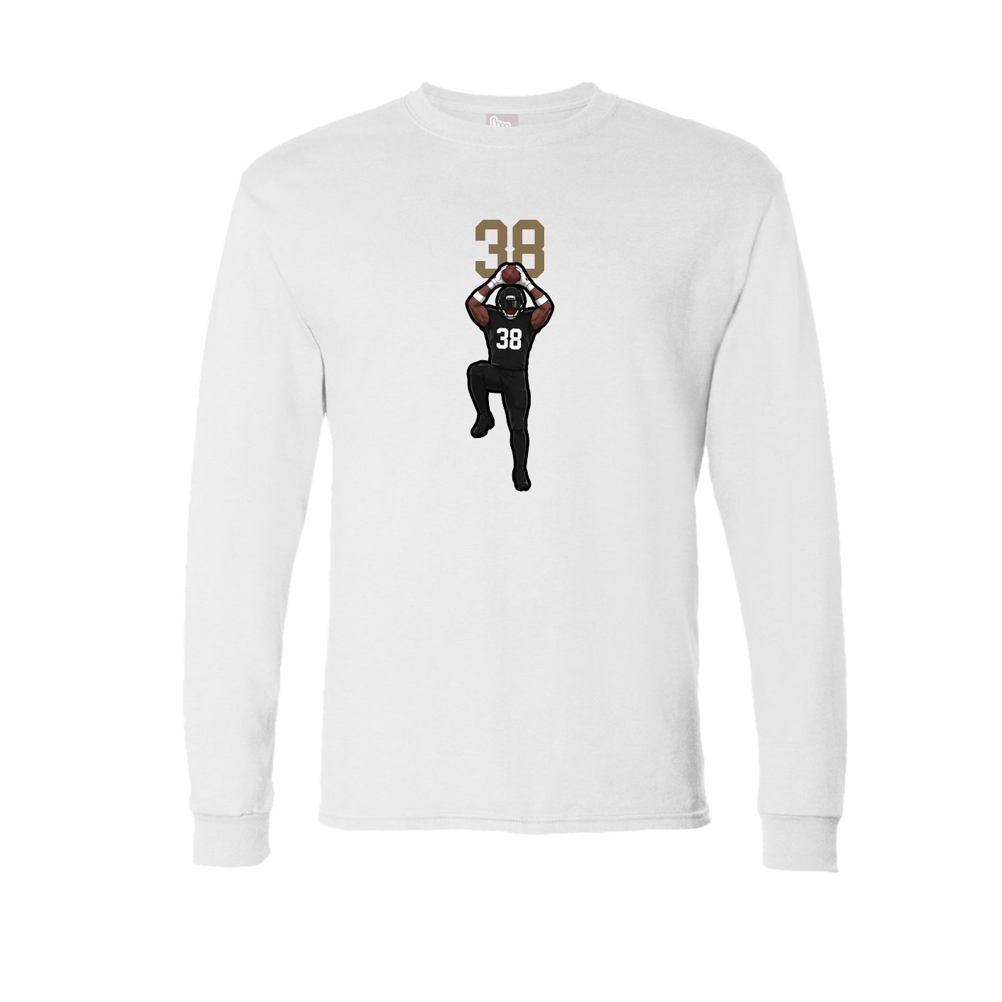 Long Sleeve Tee — Number Top in White