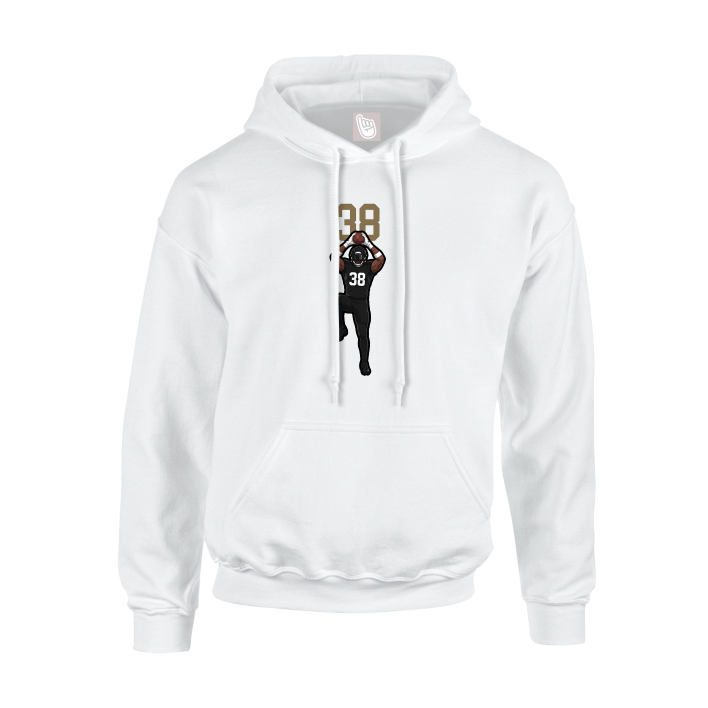 Hoodie — Number Top in White