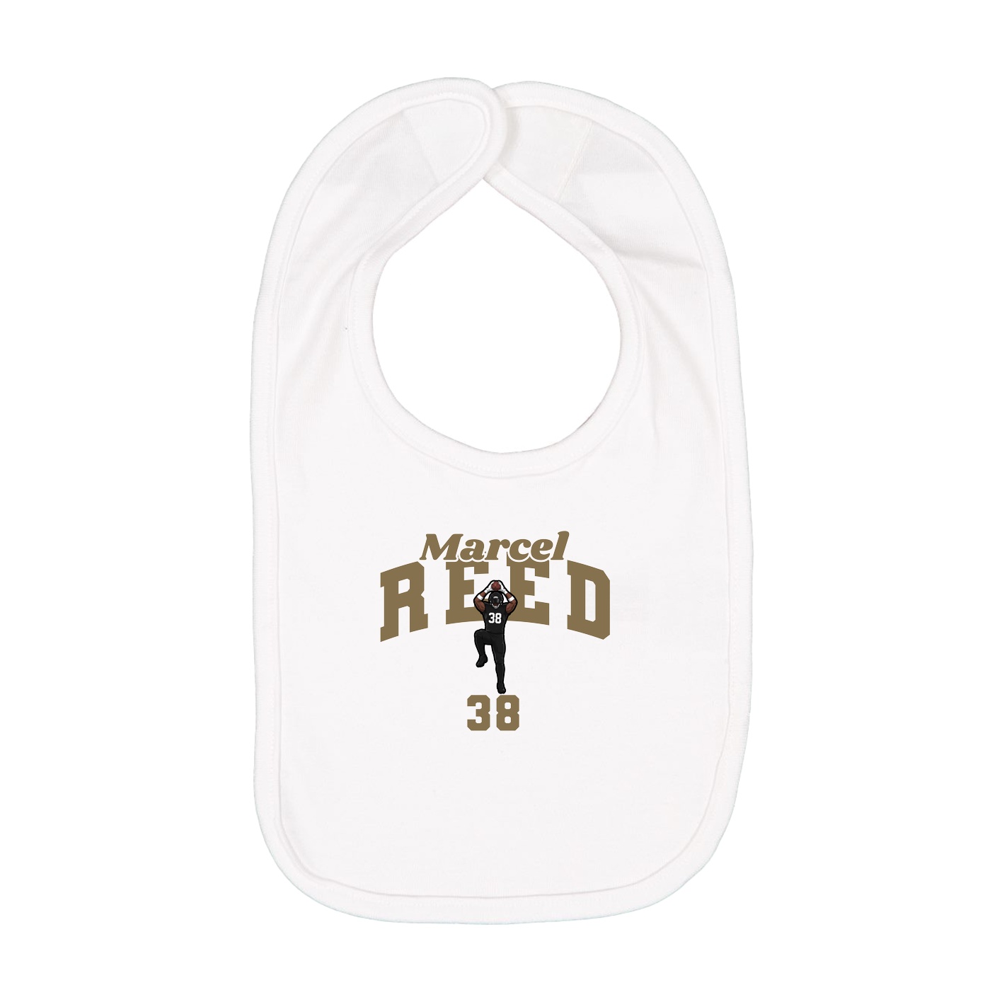 Infant Bib — Signature Arch in White