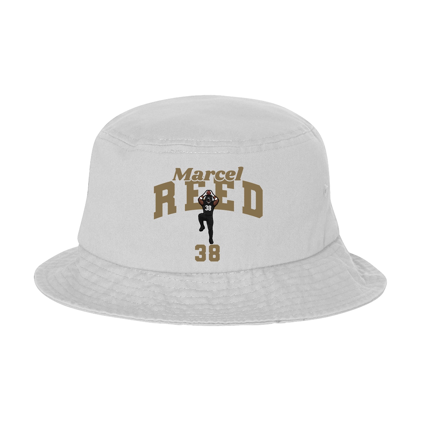 Bucket Cap — Signature Arch in White