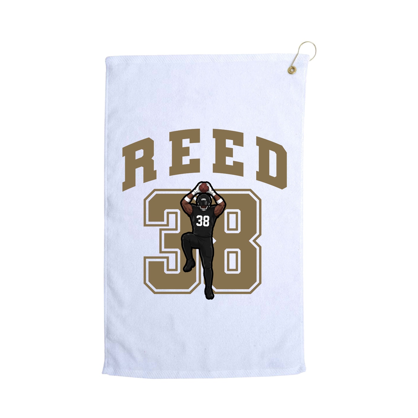 Golf Towel — Number in White