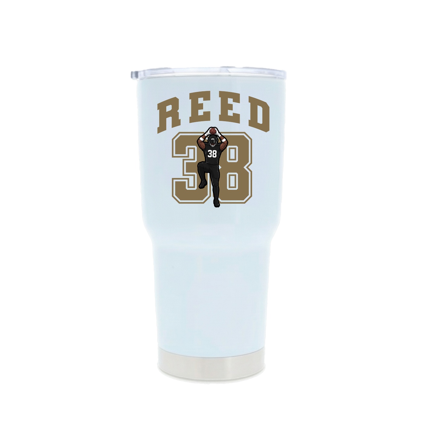 30oz Stainless Steel Tumbler — Number in White