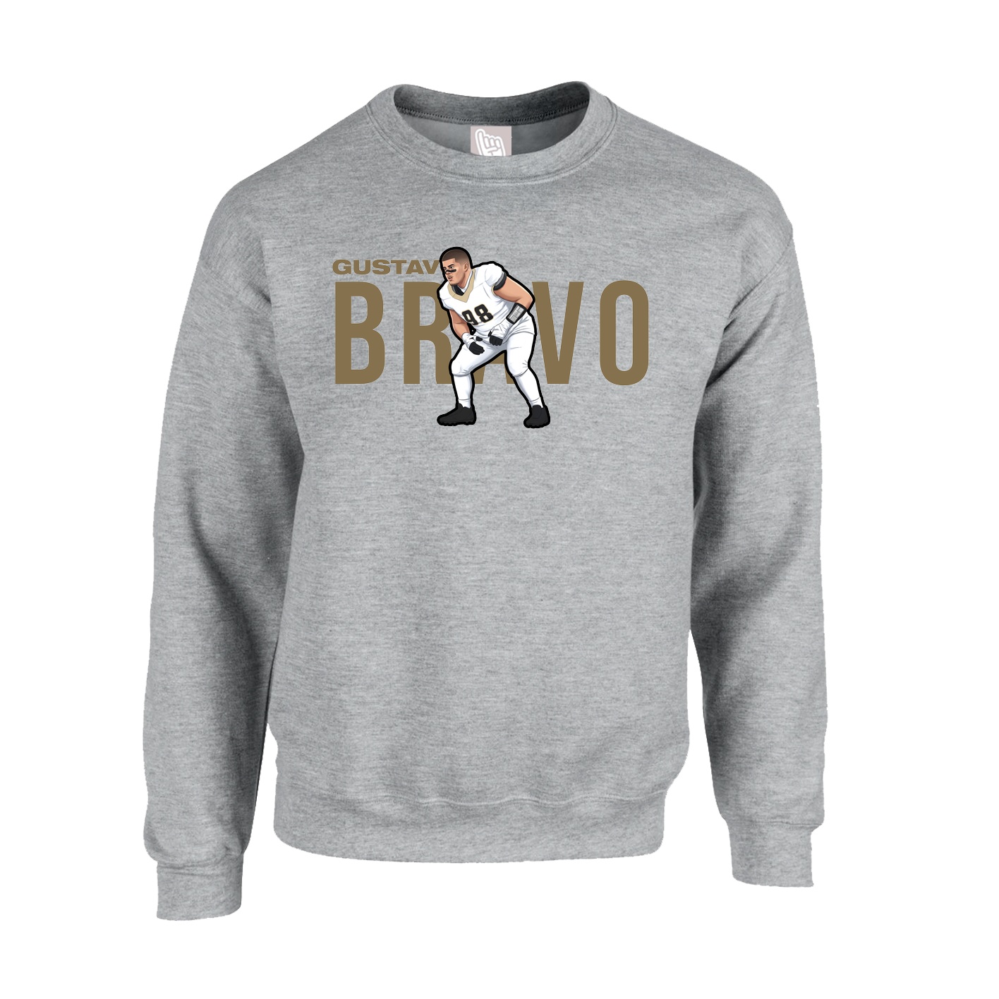 Fleece Crew — Player Name in Grey