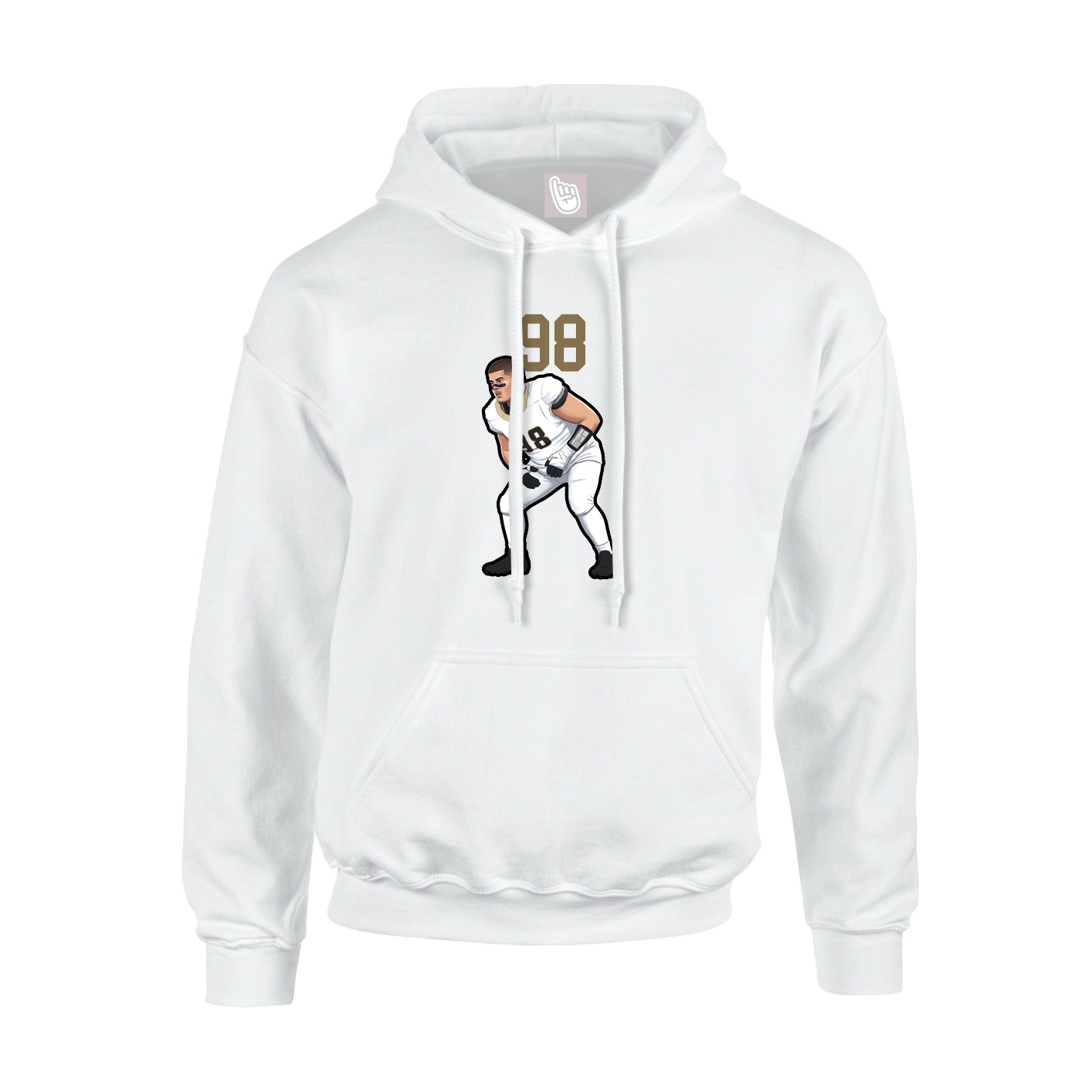 Hoodie — Number Top in White