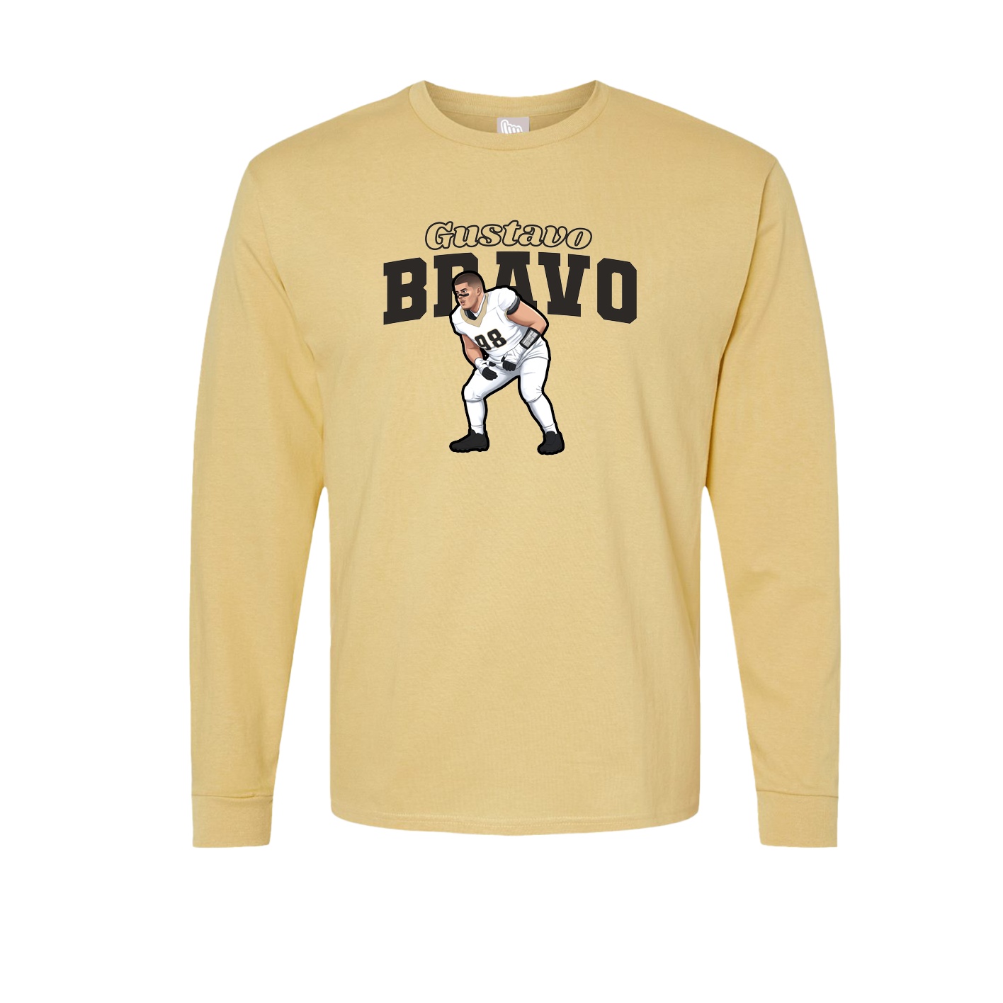 Long Sleeve Tee — Name Arch in Vegas Gold