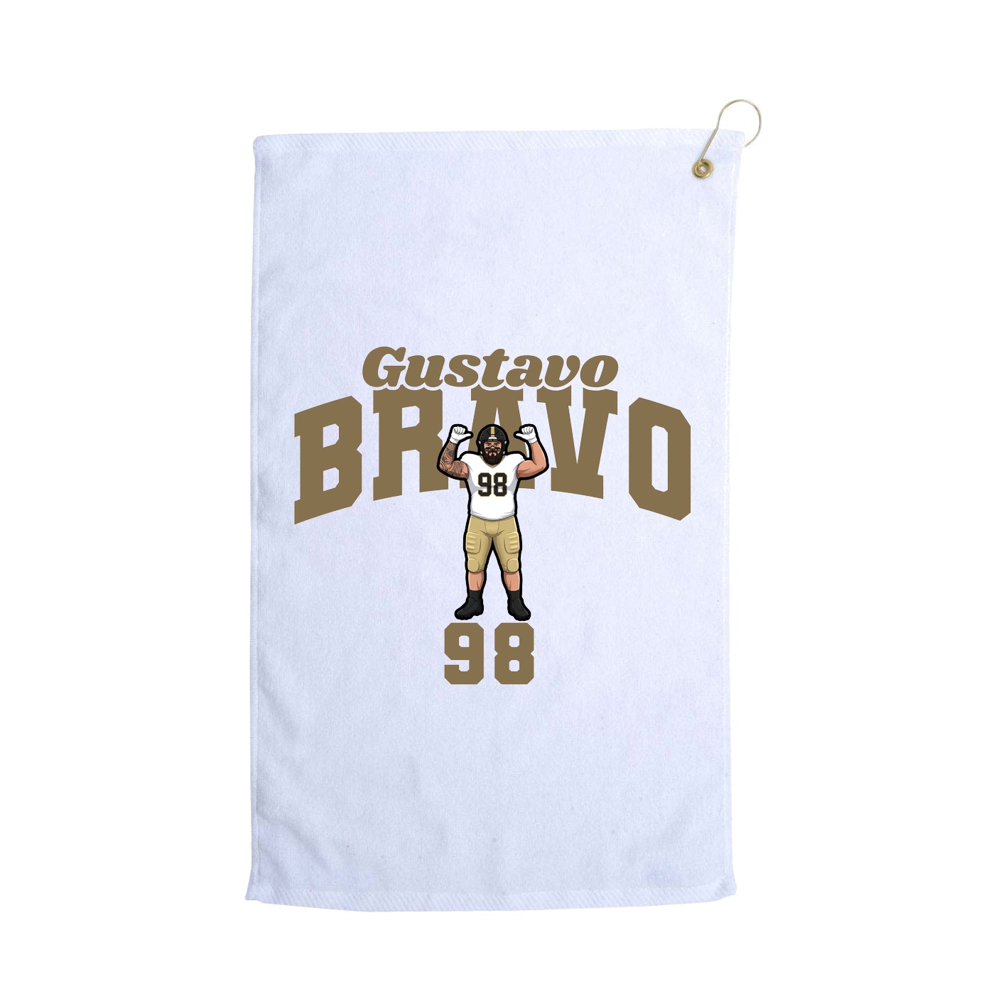 Golf Towel — Signature Arch in White