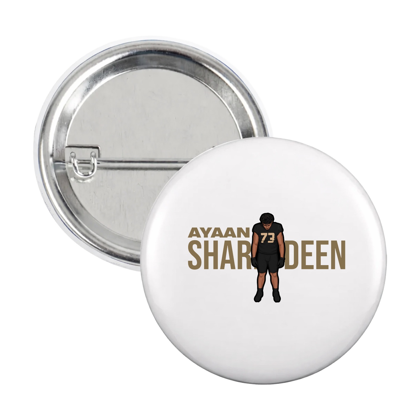 Game Day Button — Player Name in White