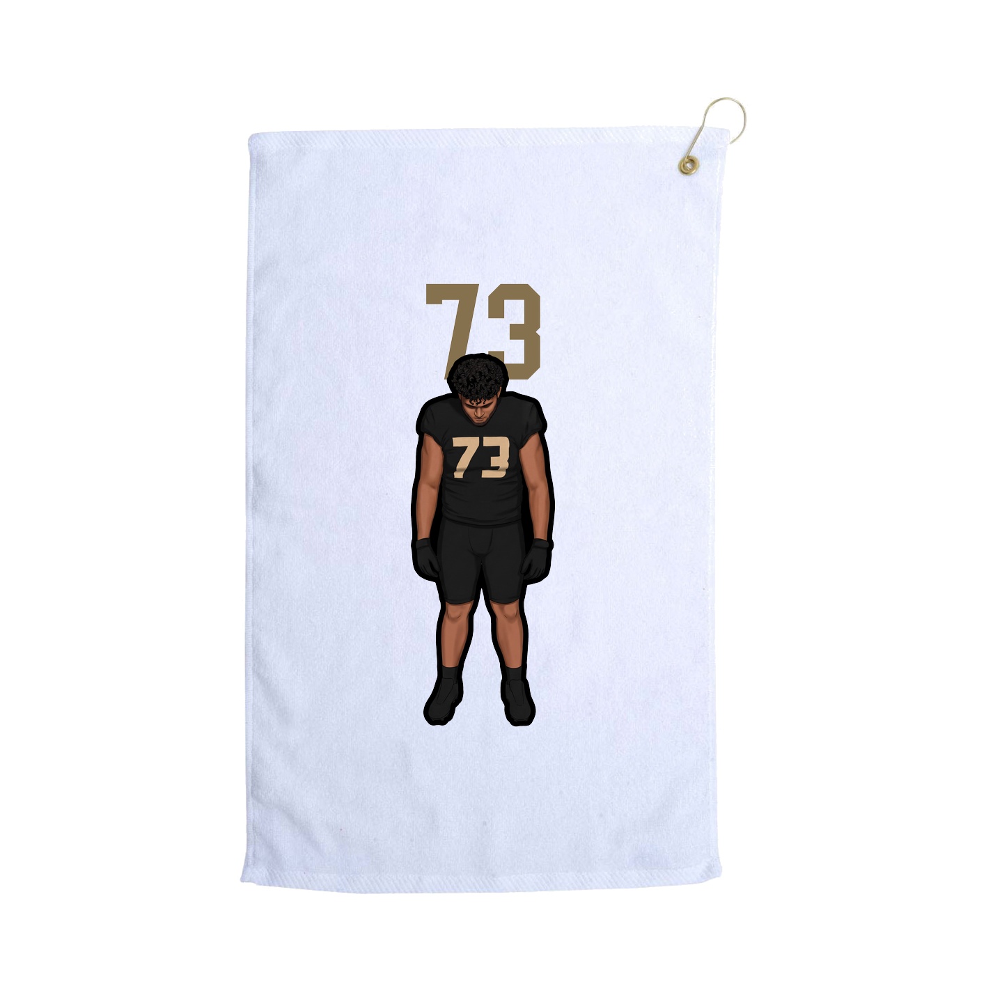 Golf Towel — Number Top in White
