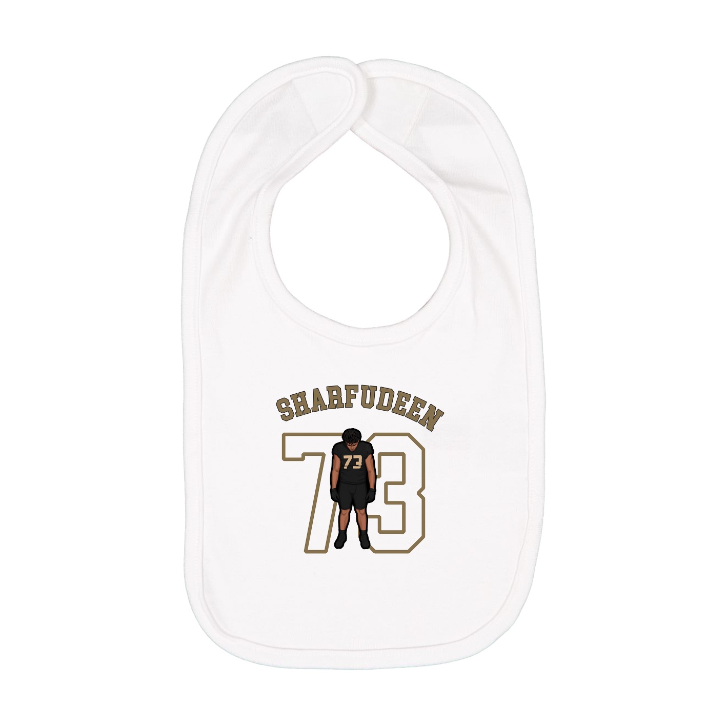 Infant Bib — Shirsey Arch in White