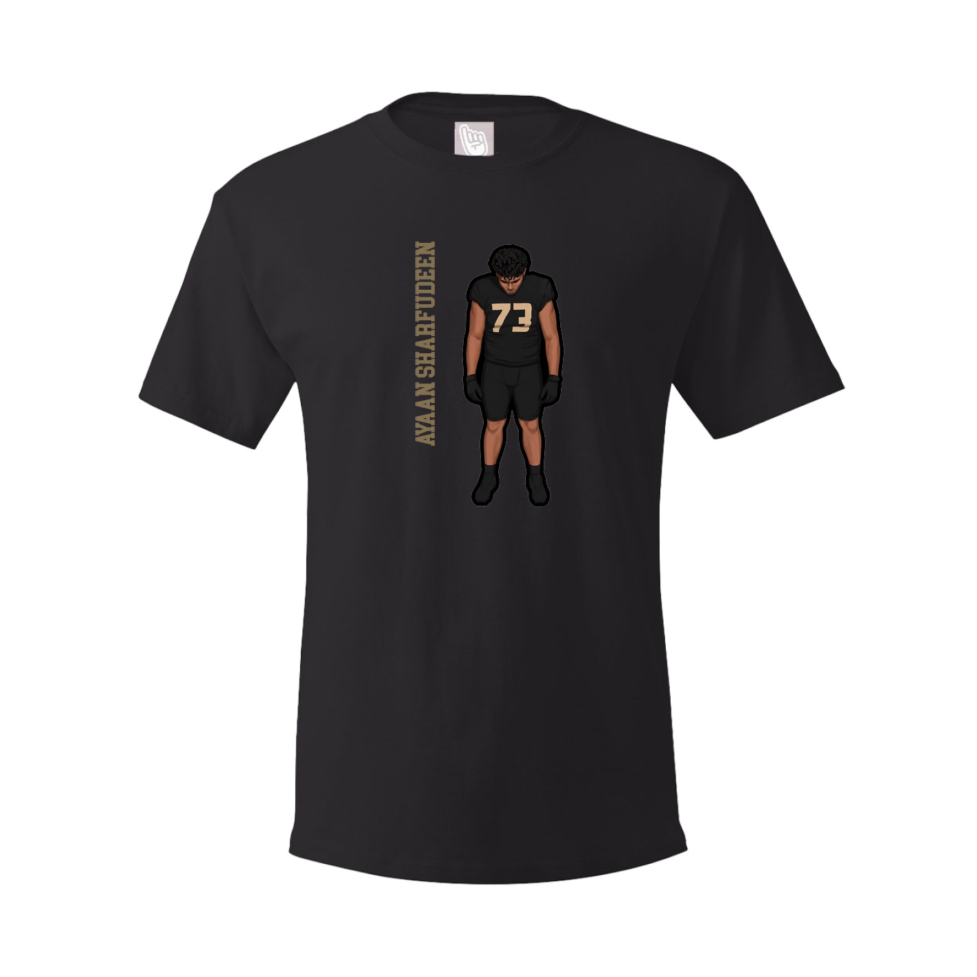 Tee — Name Vertical in Black