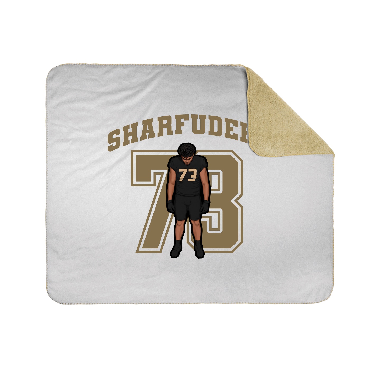 Throw Blanket — Number in White