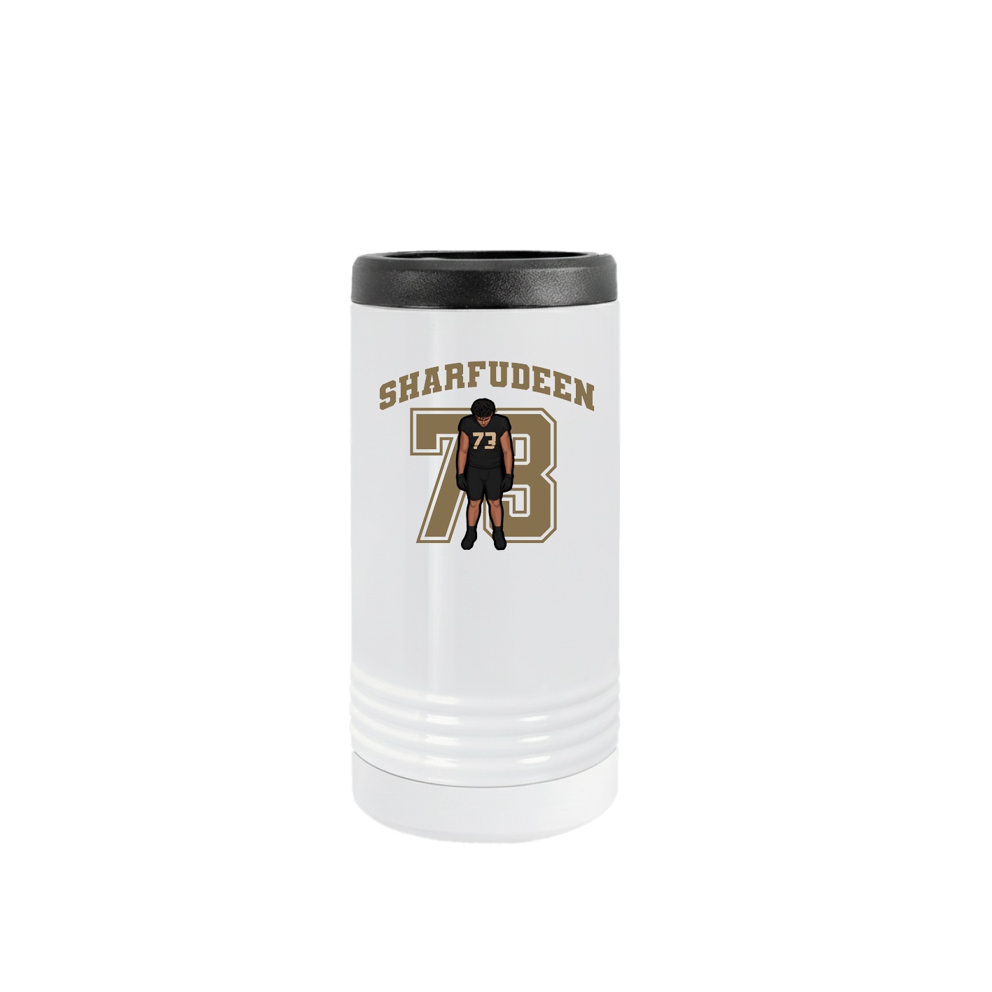 Slim Beverage Holder — Number in White