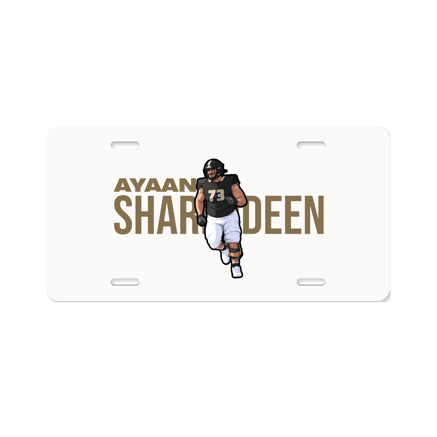 License Plate — Player Name in Classic
