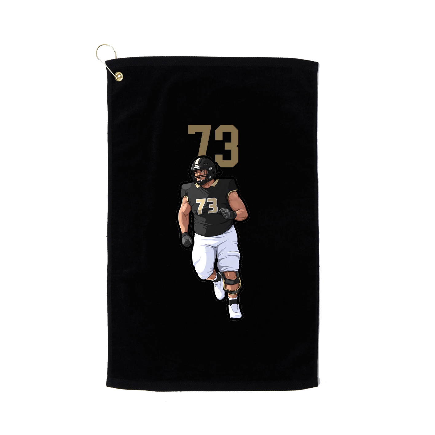 Golf Towel — Number Top in Black