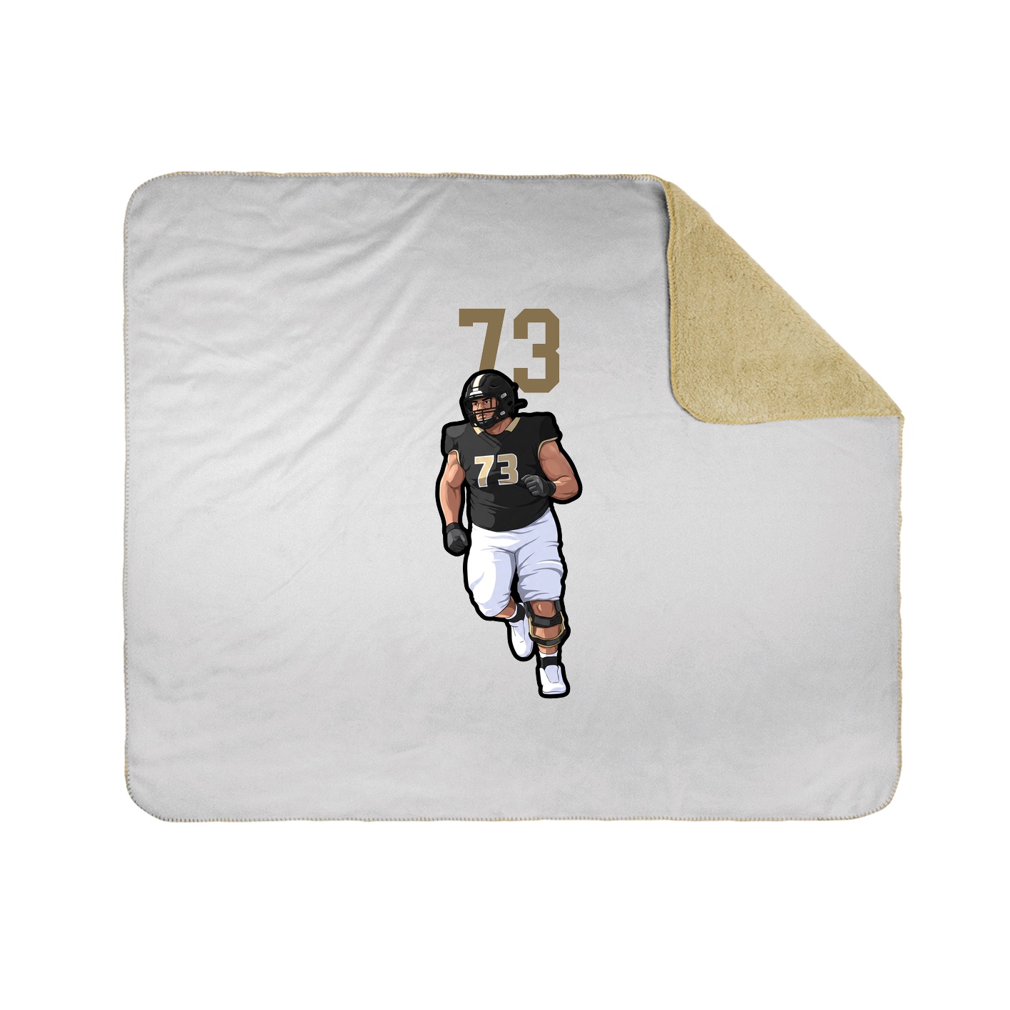 Throw Blanket — Number Top in White