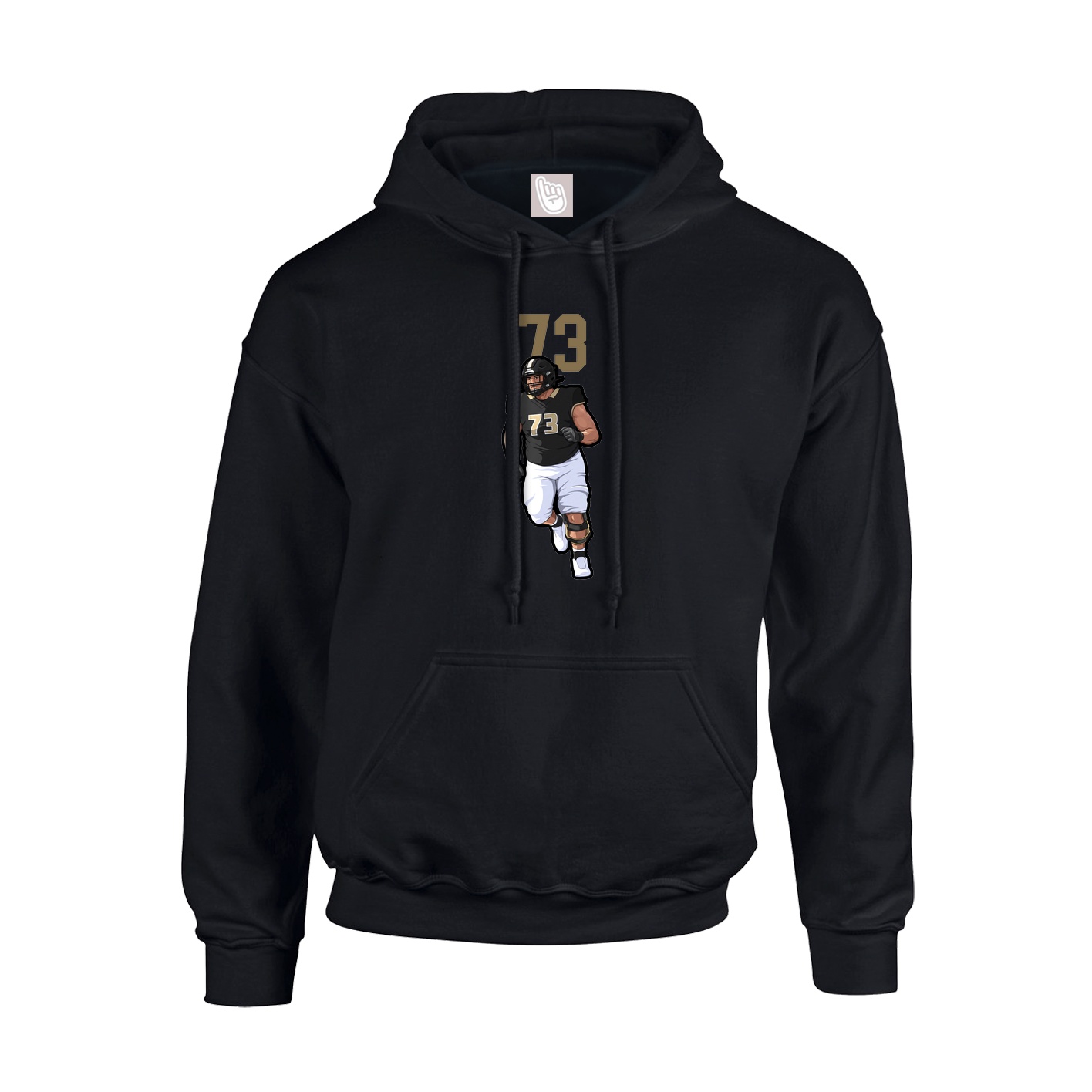 Hoodie — Number Top in Black