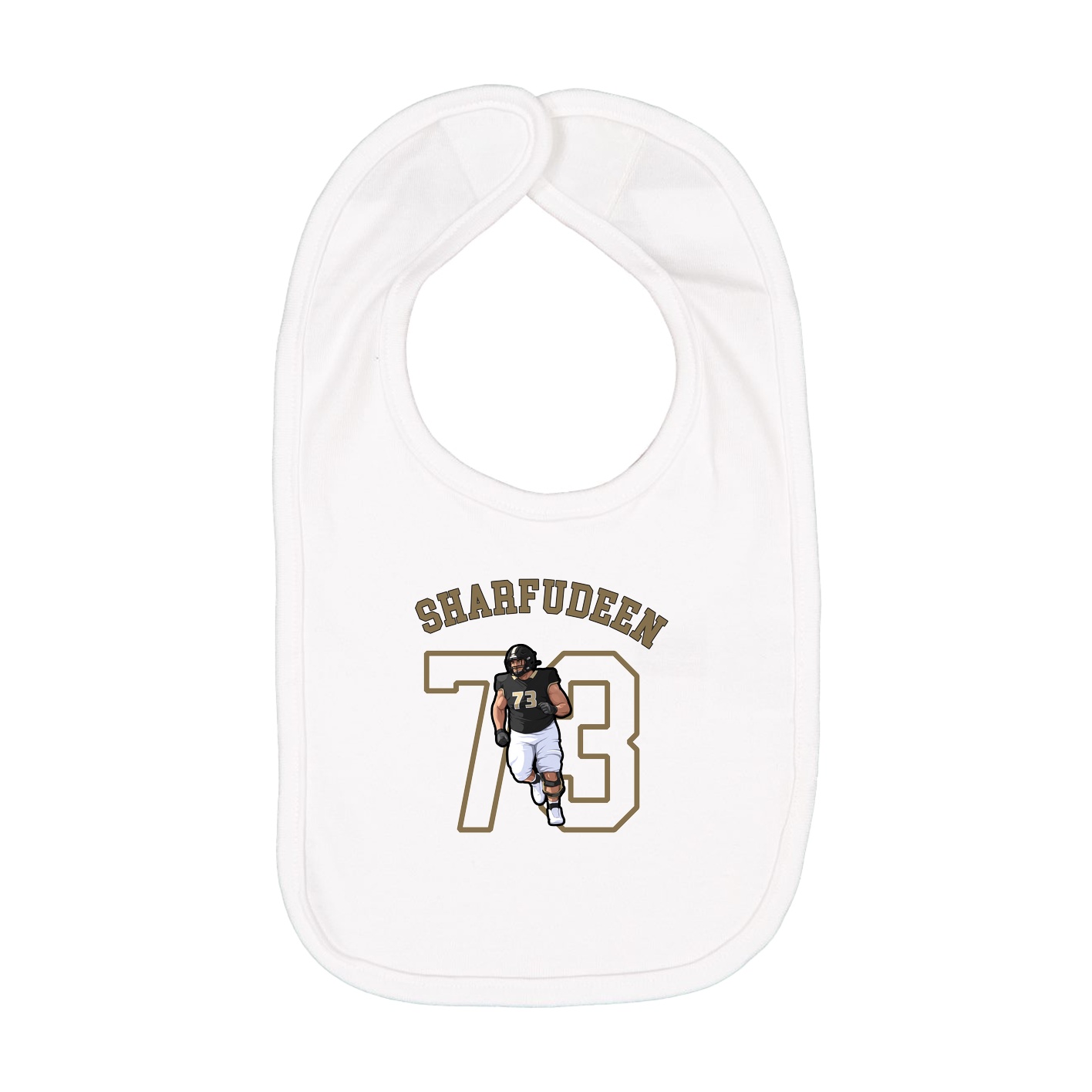 Infant Bib — Shirsey Arch in White