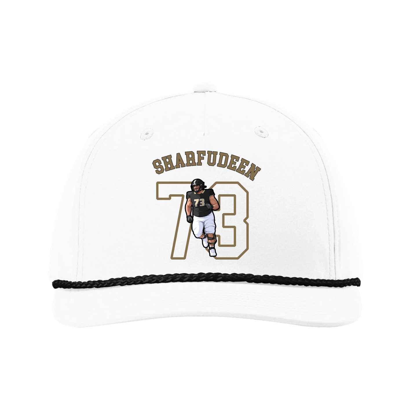 Five-Panel Classic Rope Cap — Shirsey Arch in White