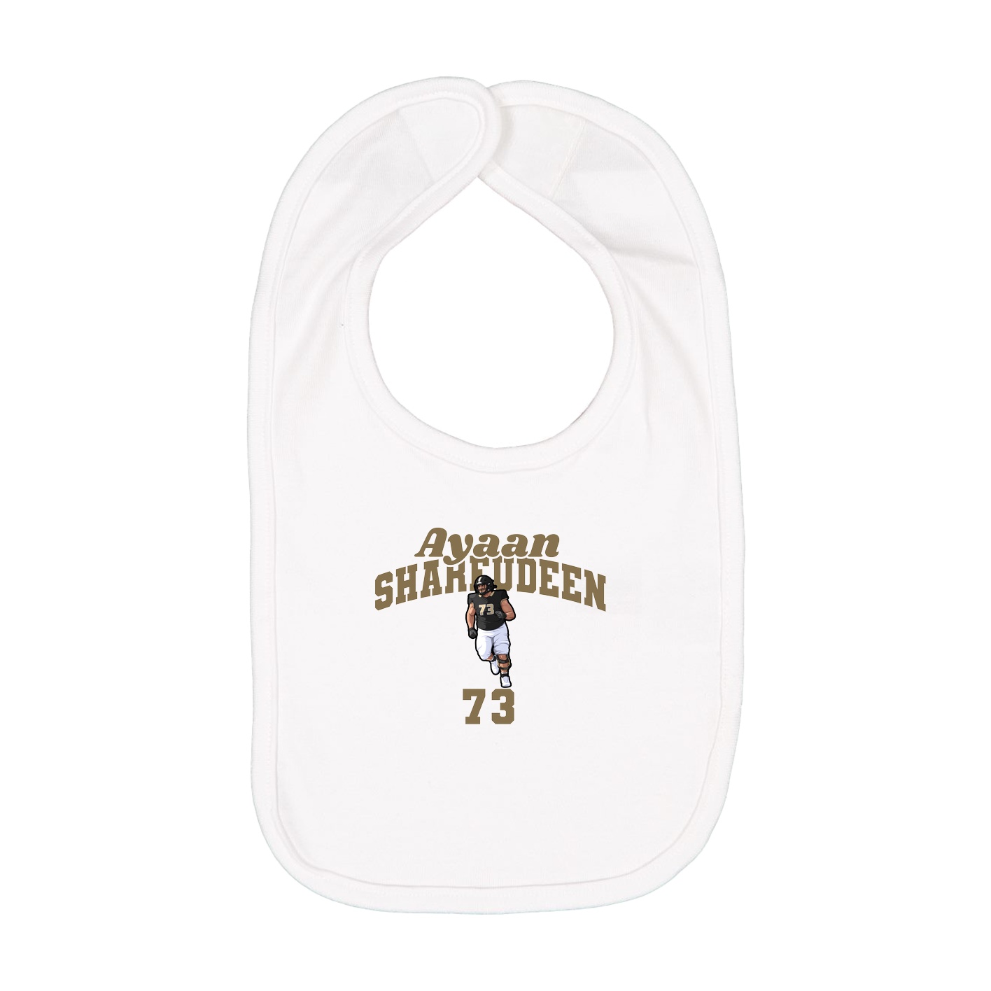 Infant Bib — Signature Arch in White