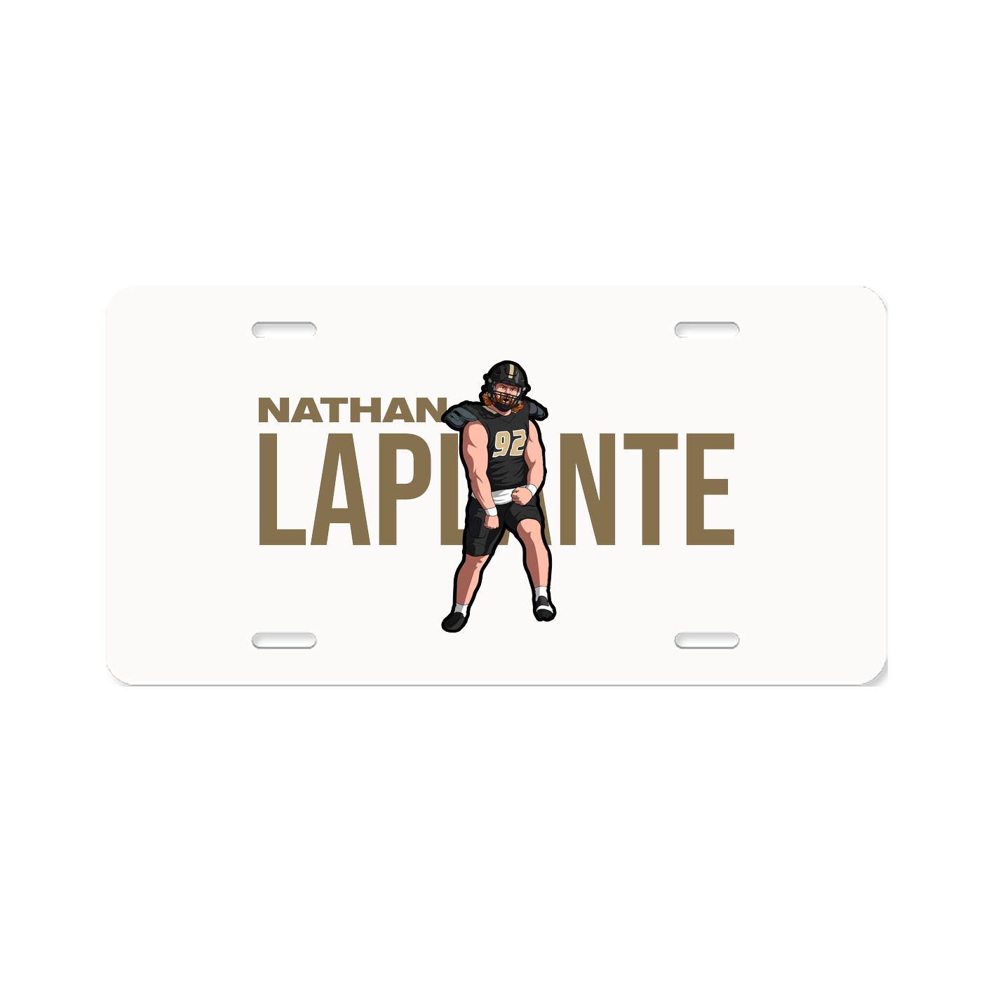 License Plate — Player Name in Classic