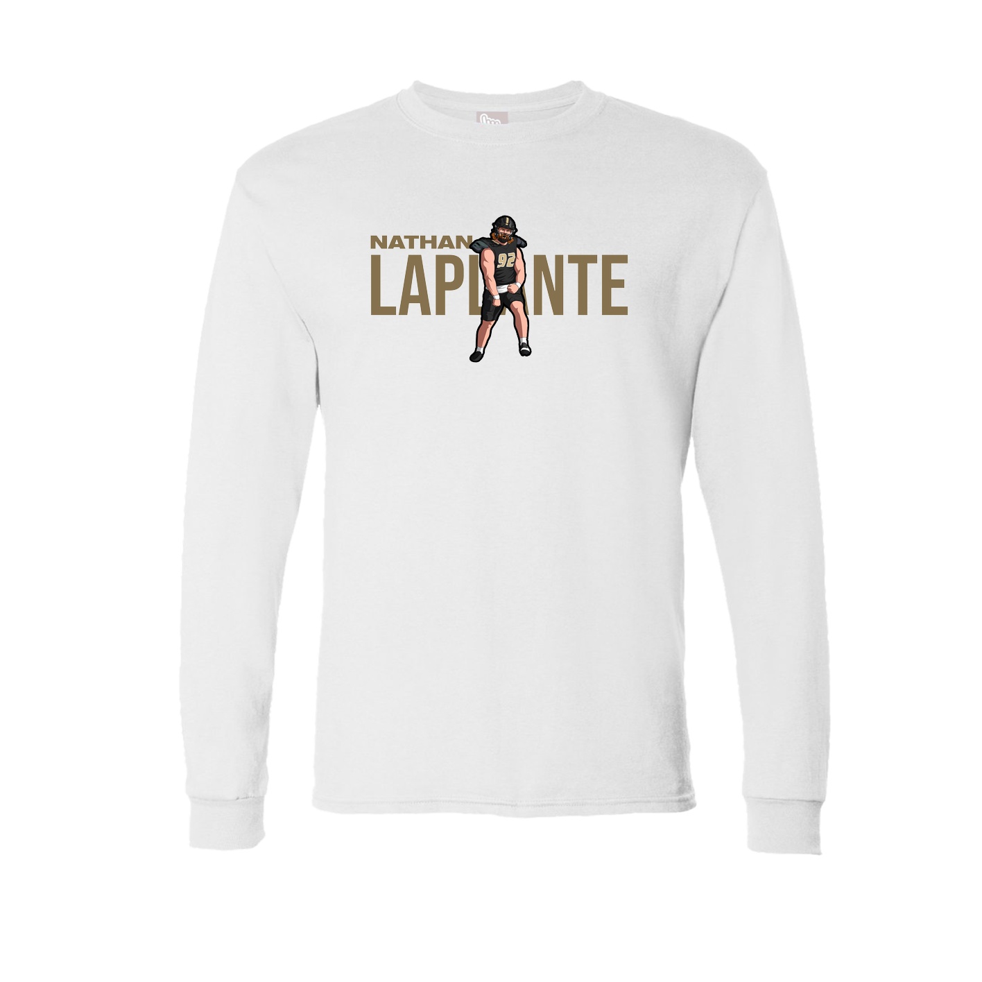 Long Sleeve Tee — Player Name in White