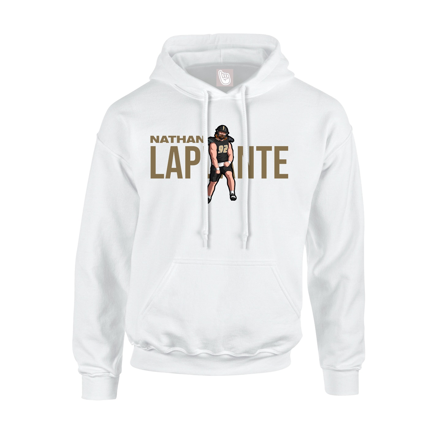 Youth Hoodie — Player Name in White
