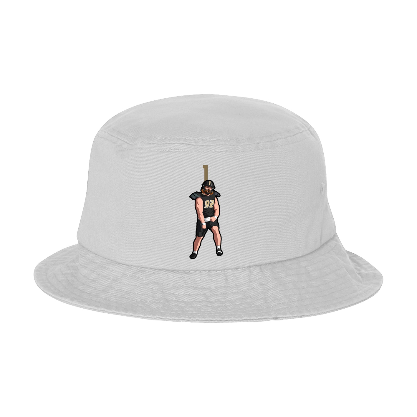 Bucket Cap — Number Top in White