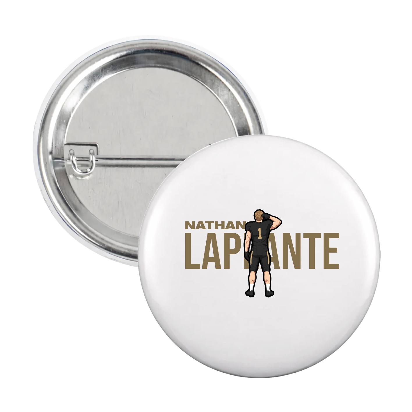 Game Day Button — Player Name in White