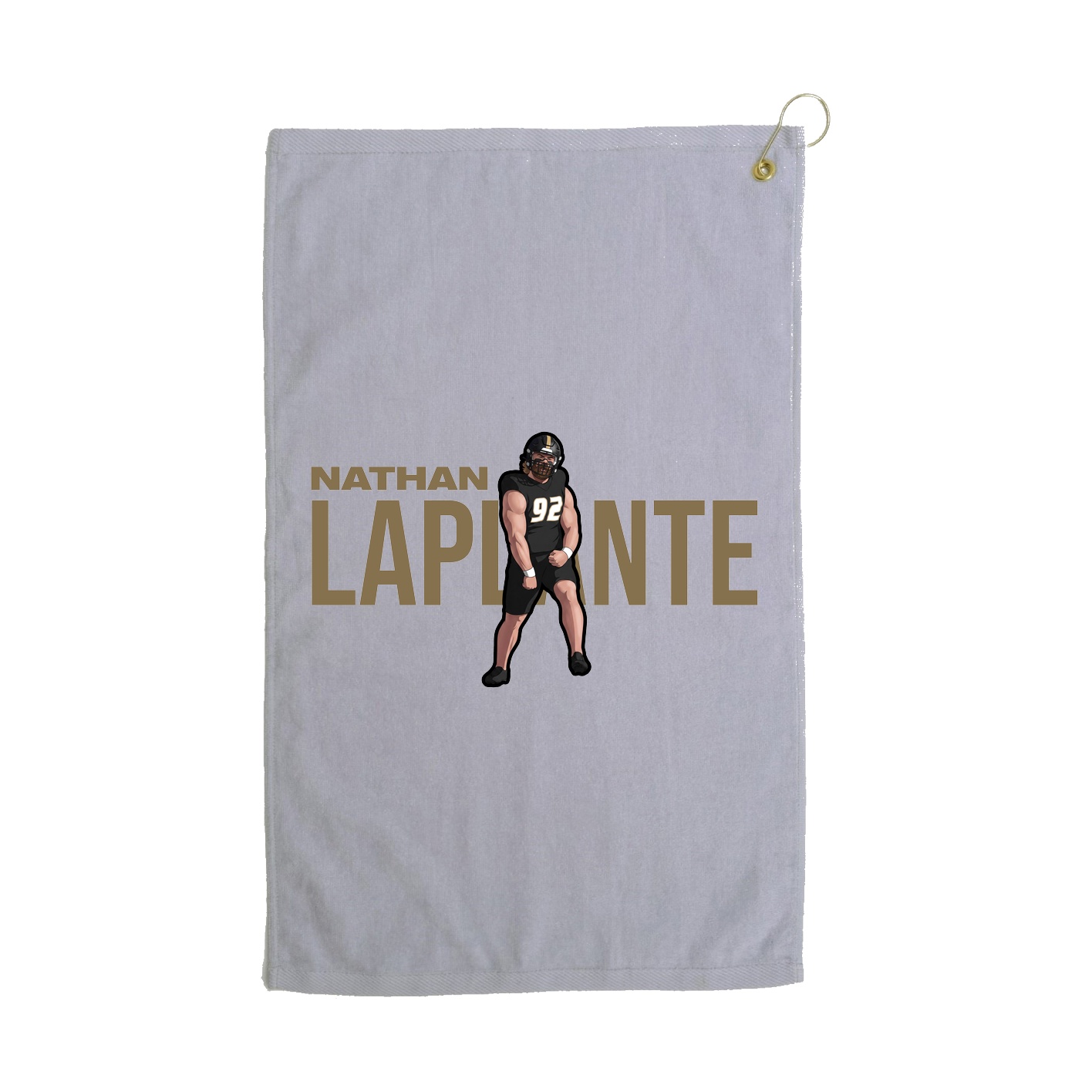 Golf Towel — Player Name in Grey