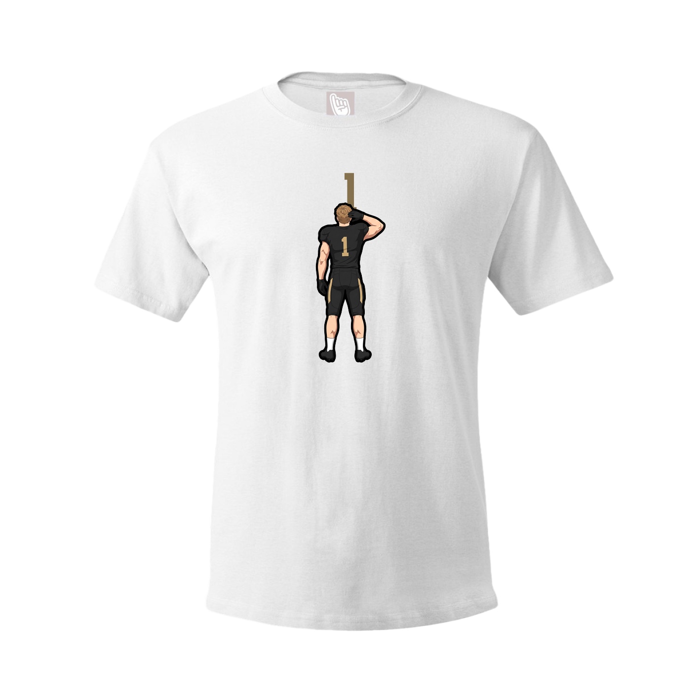 Youth Tee — Number Top in White