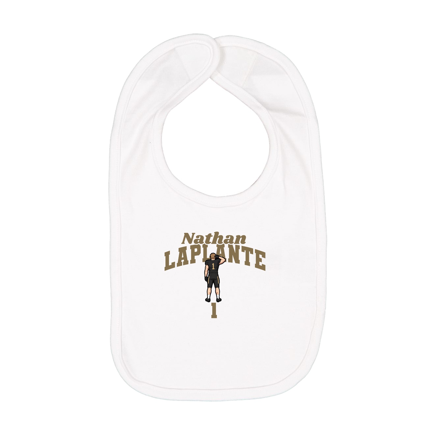 Infant Bib — Signature Arch in White