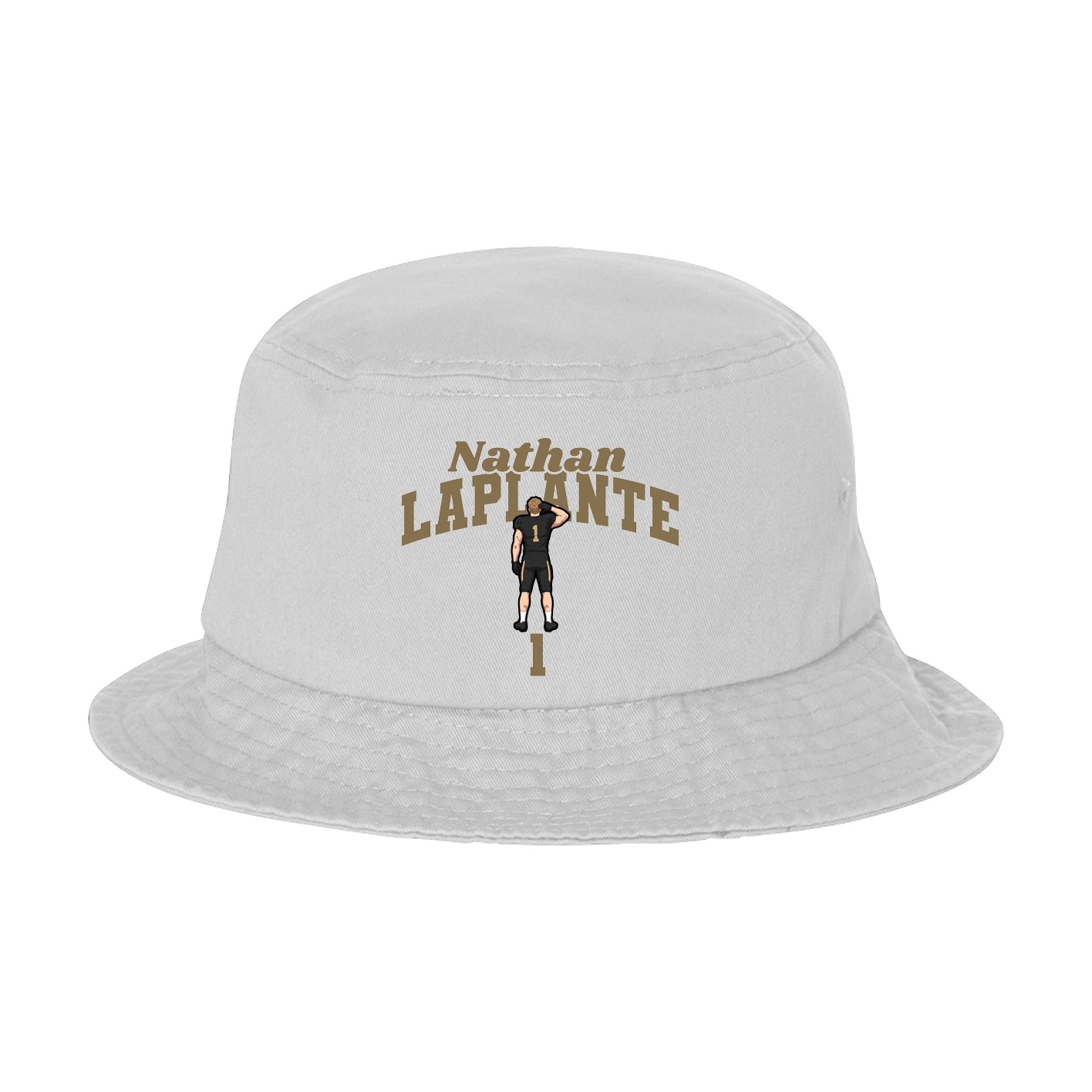 Bucket Cap — Signature Arch in White