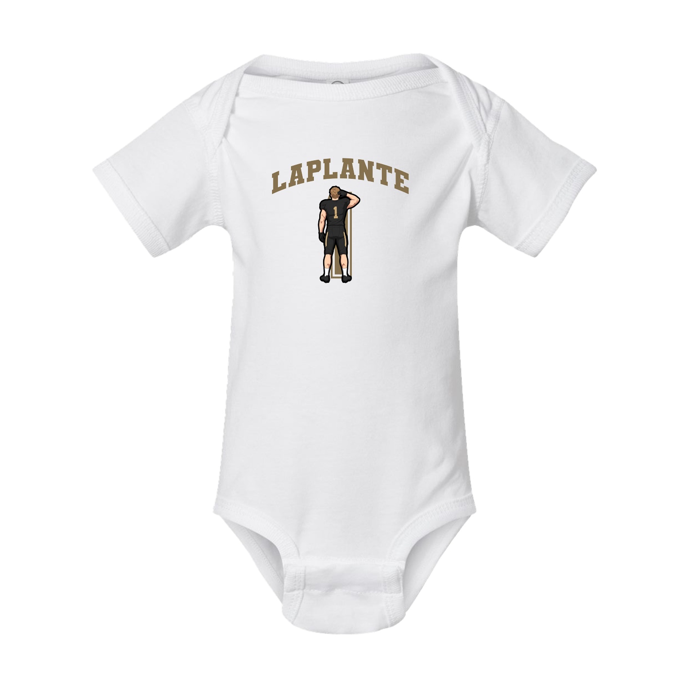 Baby Onesie — Number in White