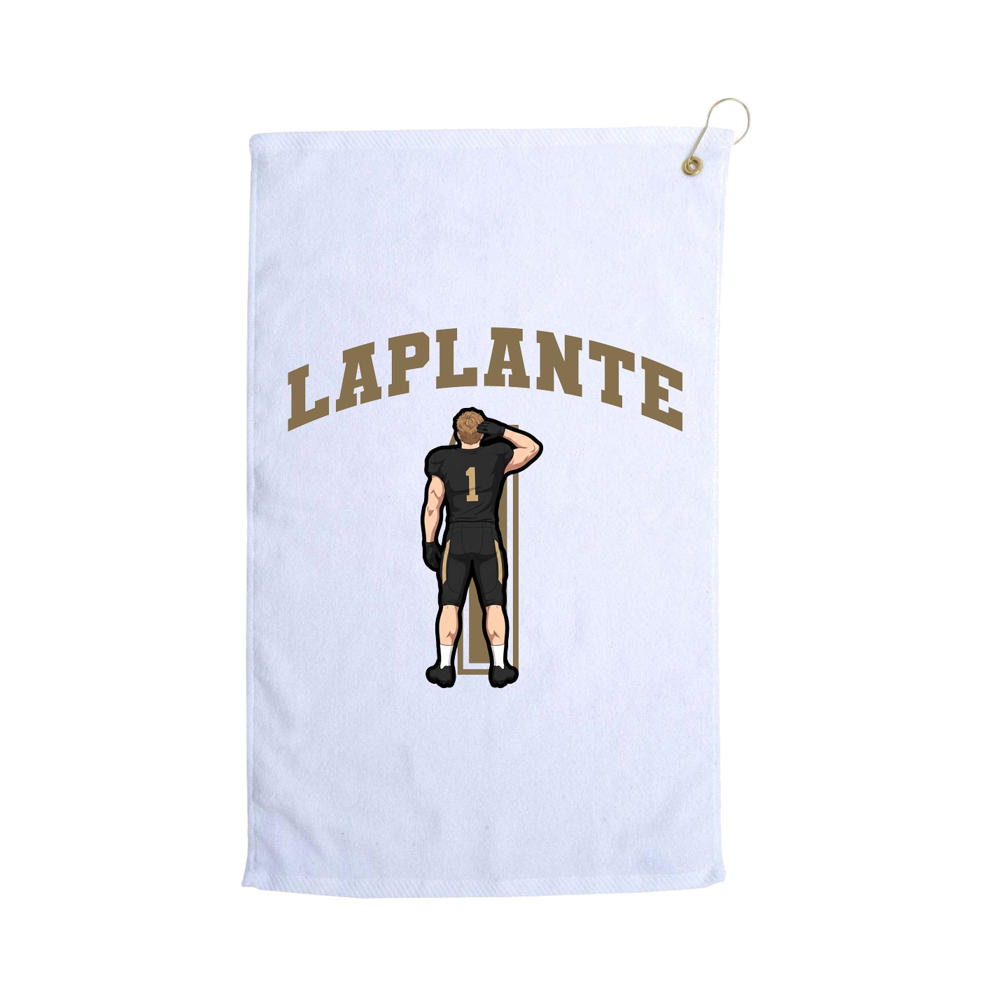 Golf Towel — Number in White
