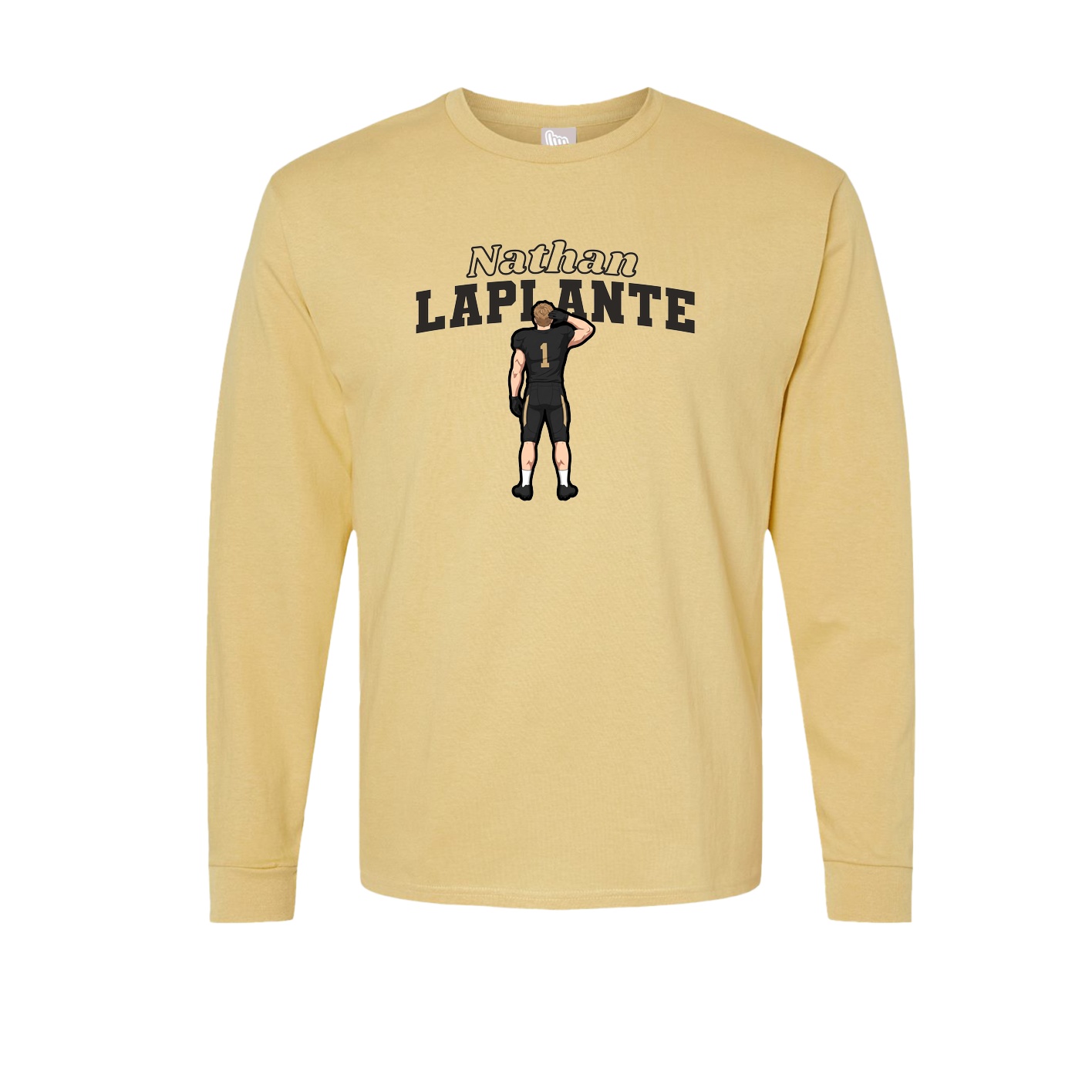 Long Sleeve Tee — Name Arch in Vegas Gold
